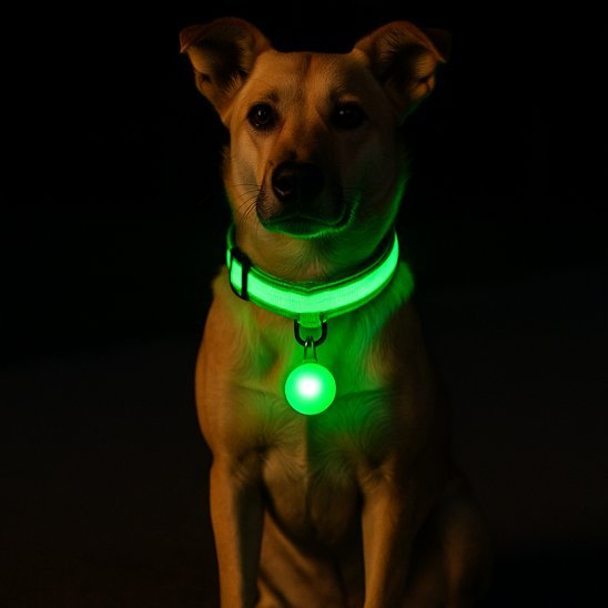 Collier lumineux pour chien | SafeNight - Mon Chien Sportif